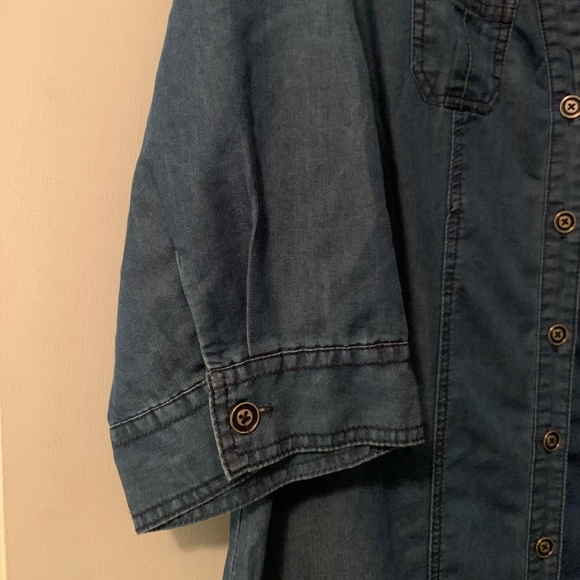 Denim Button Down Dress - Picture 2 of 5